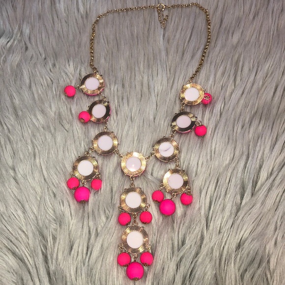 Firm 🔥 Pink Bubble Spring Statement Necklace - Picture 3 of 7